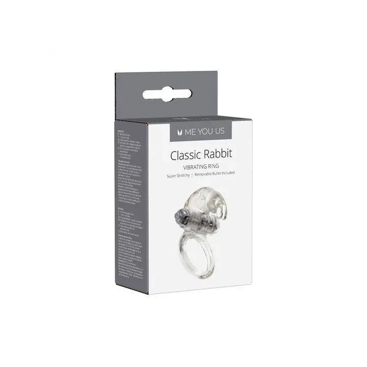 Wibrujący pierścień erekcyjny z wypustką stymulującą, transparentny, 5 cm