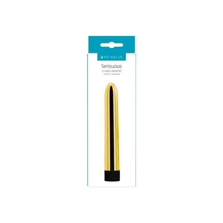 Wibrator do ciała z regulacją wibracji, 17,3 cm, złoty, ABS, stymulujący