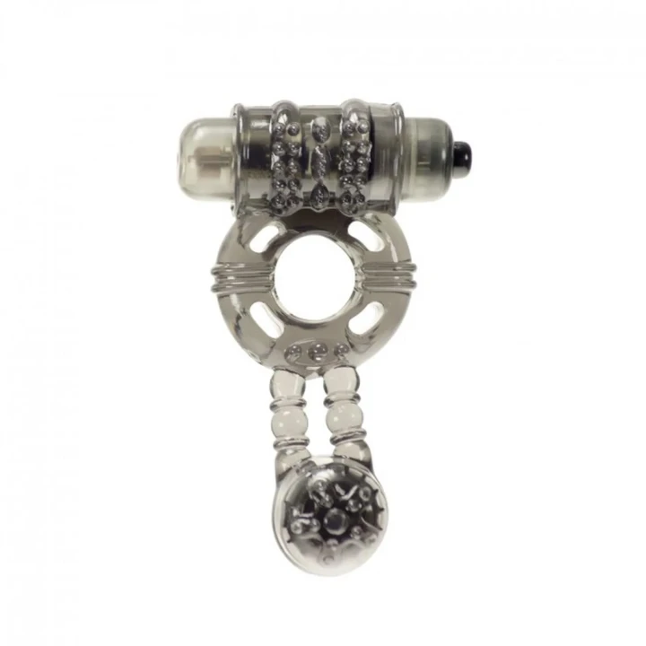 Pierścień wibracyjny z kulką, elastyczny TPR, wodoodporny, 14 cm, stymulacja dla par