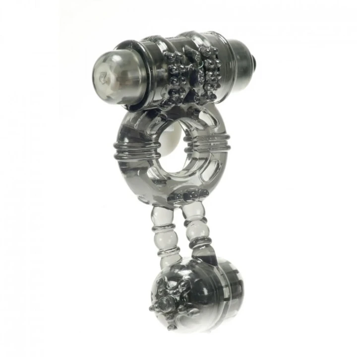 Pierścień wibracyjny z kulką, elastyczny TPR, wodoodporny, 14 cm, stymulacja dla par