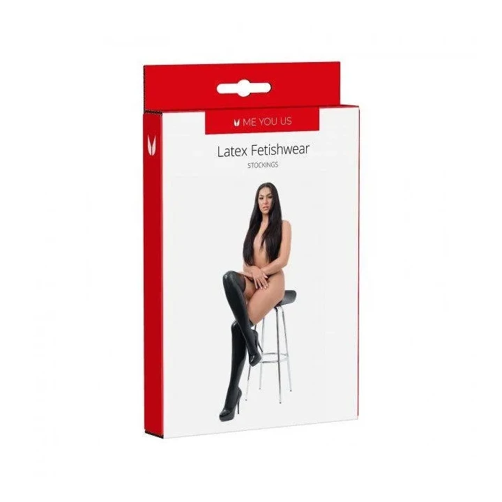 Lateksowe pończochy damskie Me You Us, rozmiar S - elegancka i zmysłowa odzież