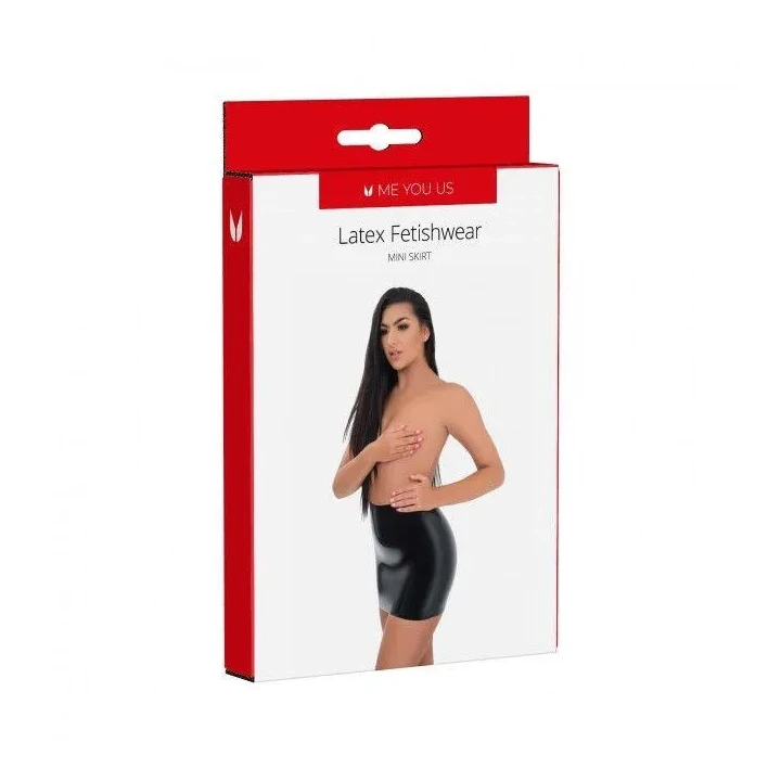Lateksowa mini spódniczka Me You Us w rozmiarze Medium - elegancja i odwaga w jednym