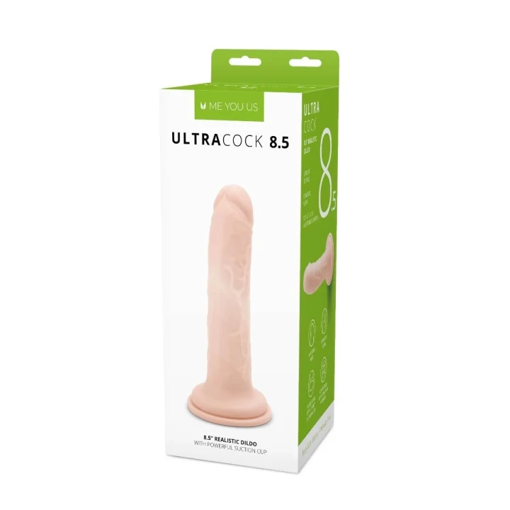 Realistyczne dildo silikonowe 8,5 cala z przyssawką - Me You Us, bez ftalanów