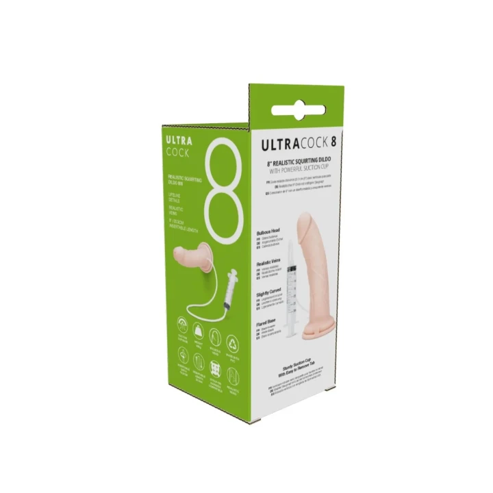 Realistyczne dildo spryskujące 8 cali Me You Us Ultracock z funkcją squirt