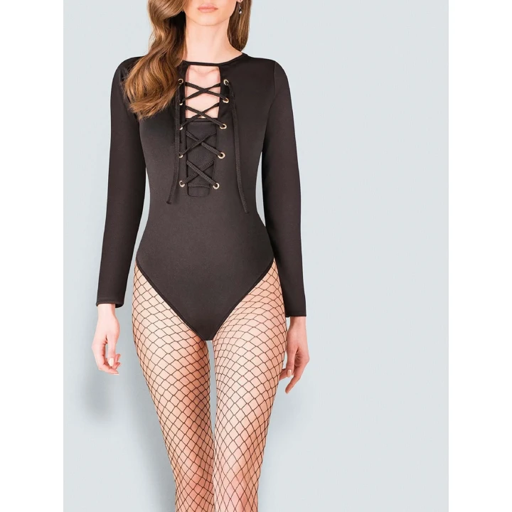 Rajstopy damskie kabaretki Bielizna Kabarette 153 czarne S/M z dużymi oczkami