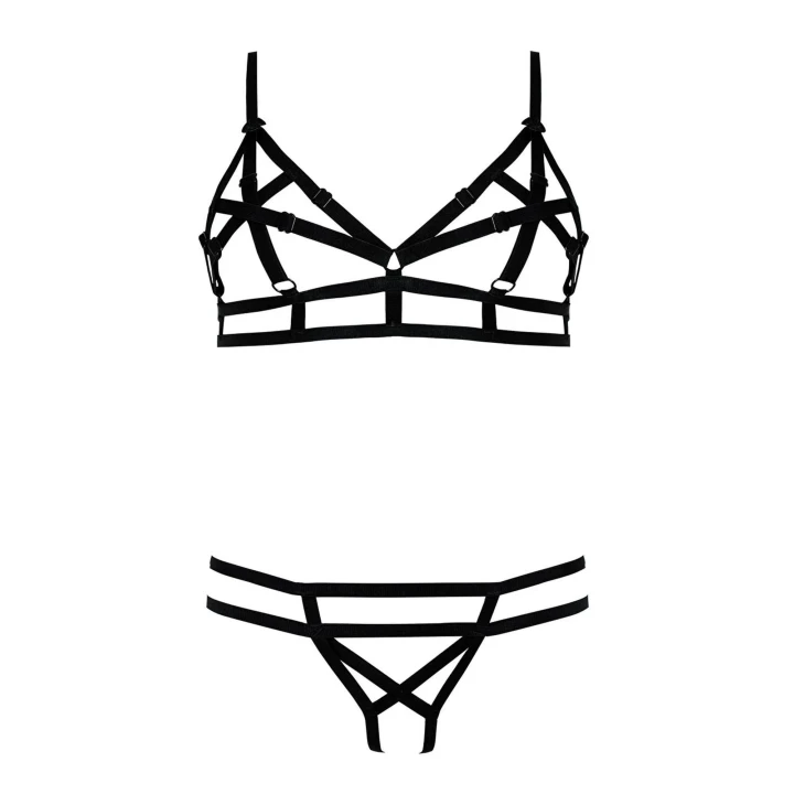 Komplet bielizny damskiej Bielizna-ECHO XL z regulowanymi ramiączkami i stringami