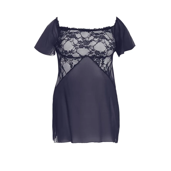 Elegancka koszula VENEA XXL+ z koronkowym dekoltem i odkrytymi ramionami dla kobiet