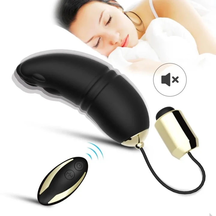 Wibrujące jajeczko silikonowe z pilotem - Kitty black, wodoodporne, 9 poziomów wibracji