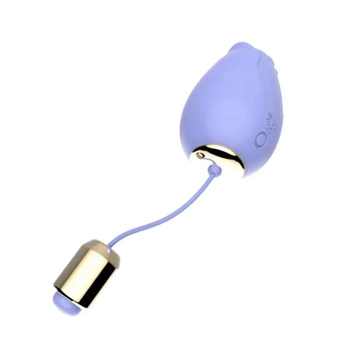 Wbudowany wibrator zdalnie sterowany, wodoodporne jajko Mandala w kolorze jasnofioletowym