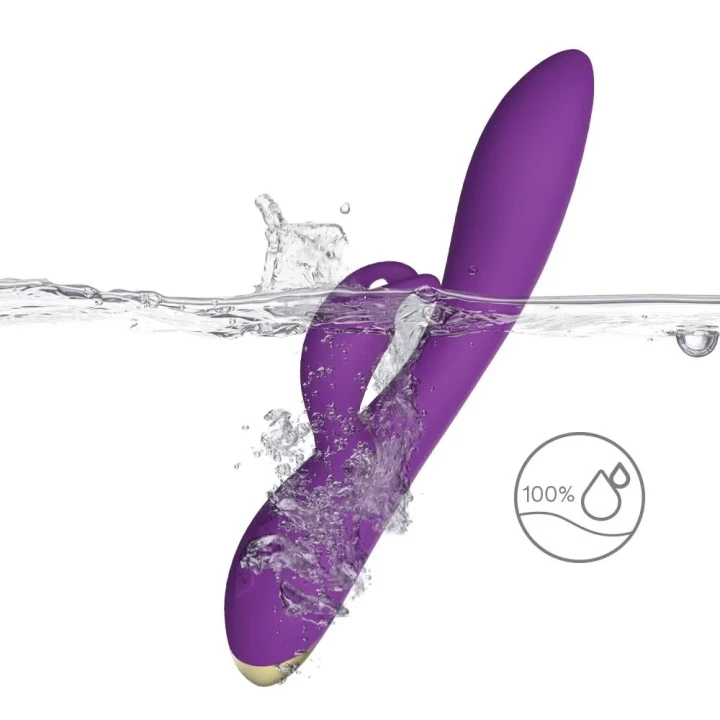 Wibrator królik Bonnie purple z silikonowym wykończeniem, wodoodporny, 9 trybów wibracji