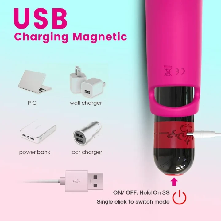 Wibrator do stymulacji G z 9 trybami wibracji, różowy, wodoodporny - Aurora Pink