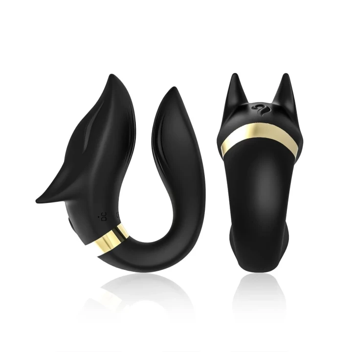 Stymulator erogenny Fox Black, wodoodporny, 9 trybów wibracji, silikon medyczny