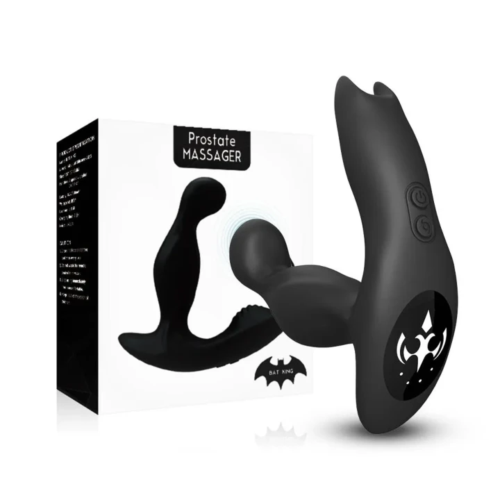 Masażer prostaty Bat King Black - wodoodporny, wibrujący, ergonomiczny, USB