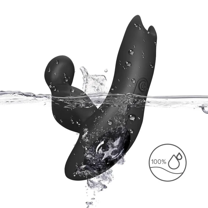 Masażer prostaty Bat King Black - wodoodporny, wibrujący, ergonomiczny, USB