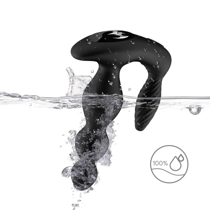 Wibrator stymulujący punkt G i łechtaczkę Maxfun Black, wodoodporny, zdalnie sterowany