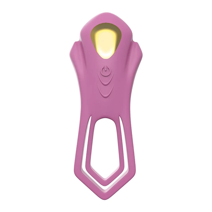 Wibrujący pierścień do intymnej stymulacji w kolorze wine red z 9 trybami wibracji