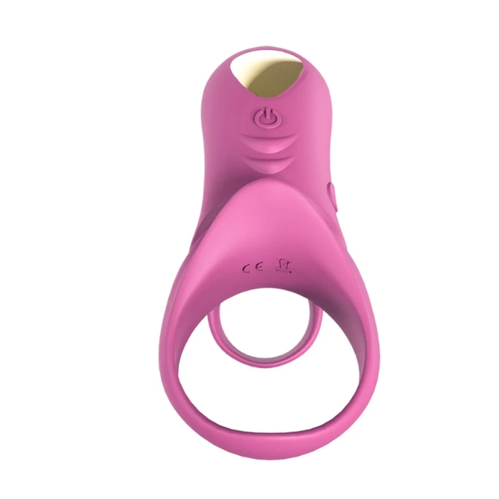 Pierścień wibracyjny z pilotem Ranger wine red - 9 trybów, wodoodporny, silikonowy