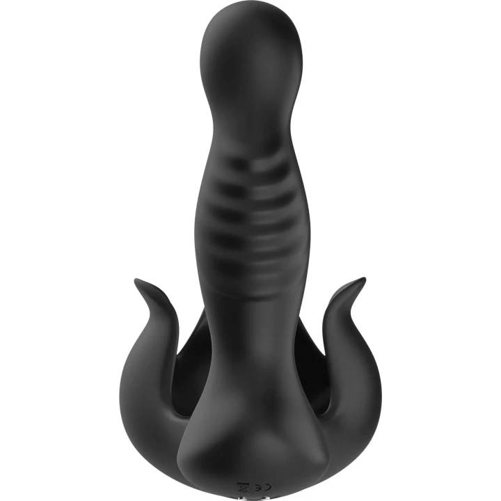 Masażer prostaty Surround Black z 9 trybami wibracji, wodoodporny, medyczny silikon