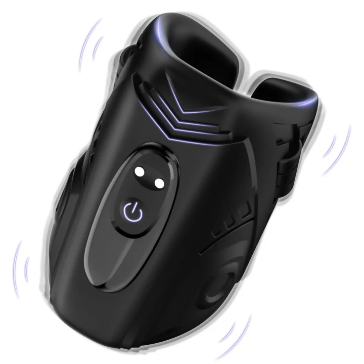 Wibrująca nakładka Mechwarrior Black z 9 funkcjami, silikonowa, kompaktowa 8,2 cm