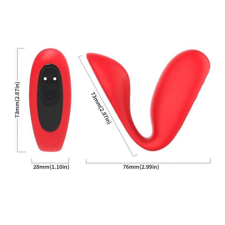 Wibrator ultradźwiękowy z 9 trybami, wodoodporny (IPX7), z medycznego silikonu, czerwony