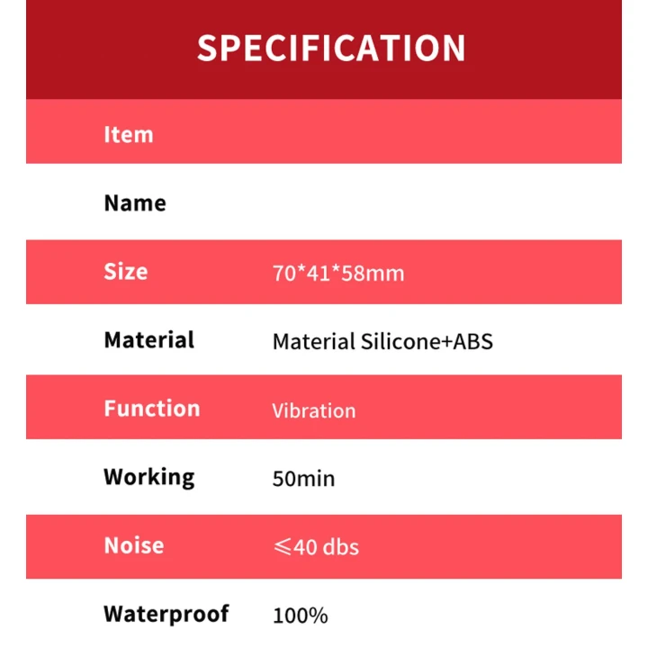 Stymulator łechtaczkowy Big Mouth Red z 9 trybami wibracji, silikon i ABS, wodoodporny