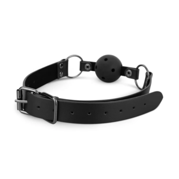 Kneble BDSM z kulką - Zestaw 3 sztuk, czarne, silikonowe, dla początkujących i zaawansowanych