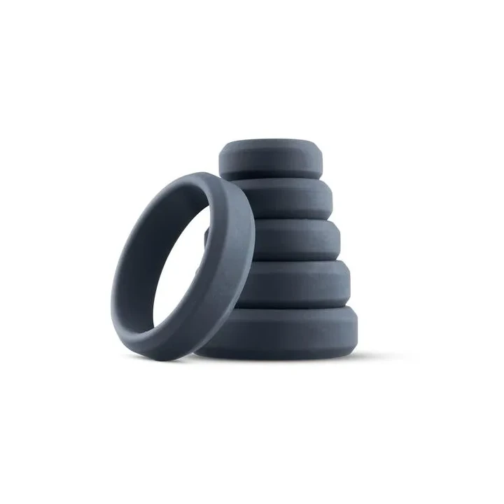 Zestaw 6 pierścieni na penisa - silikonowe, zróżnicowane rozmiary dla maksymalnej przyjemności