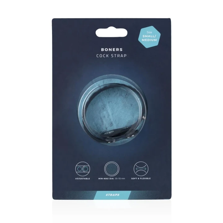 Regulowany pierścień na penisa Boners Cock Strap - Medyczny silikon S/M