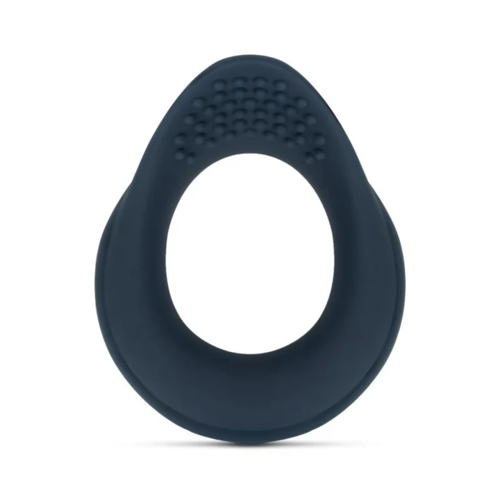 Wibrujący pierścień erekcyjny z stymulatorem perineum, silikonowy, niebieski, 10 trybów
