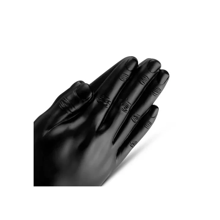 Wibrator analny Double Trouble Fisting z przyssawką, czarny, dla ekspertów