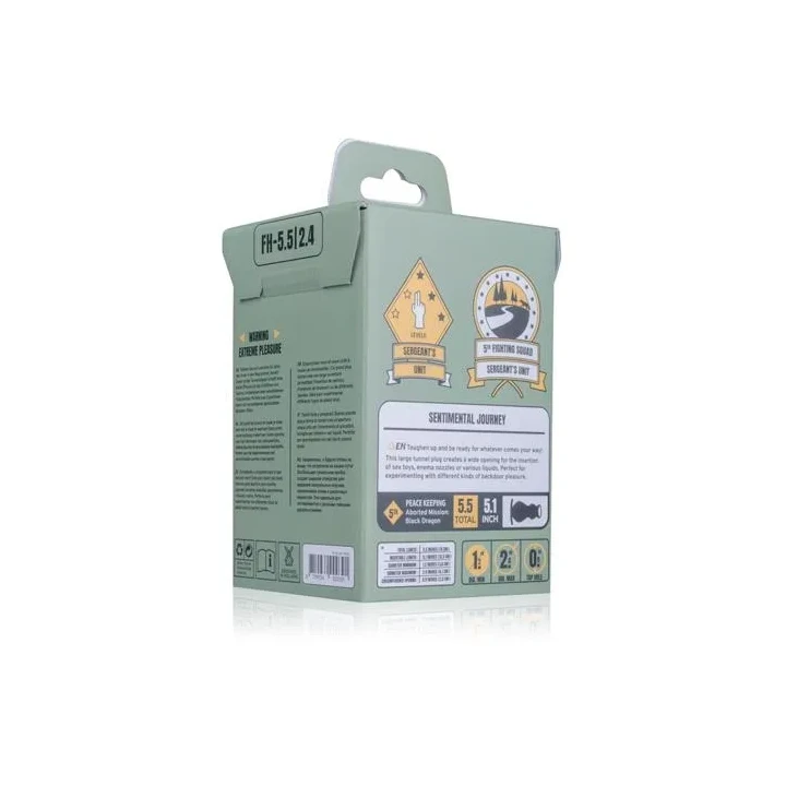 Wydrążona wtyczka analna Plug-Foxhole z silikonowym wykończeniem - czarna, 14cm