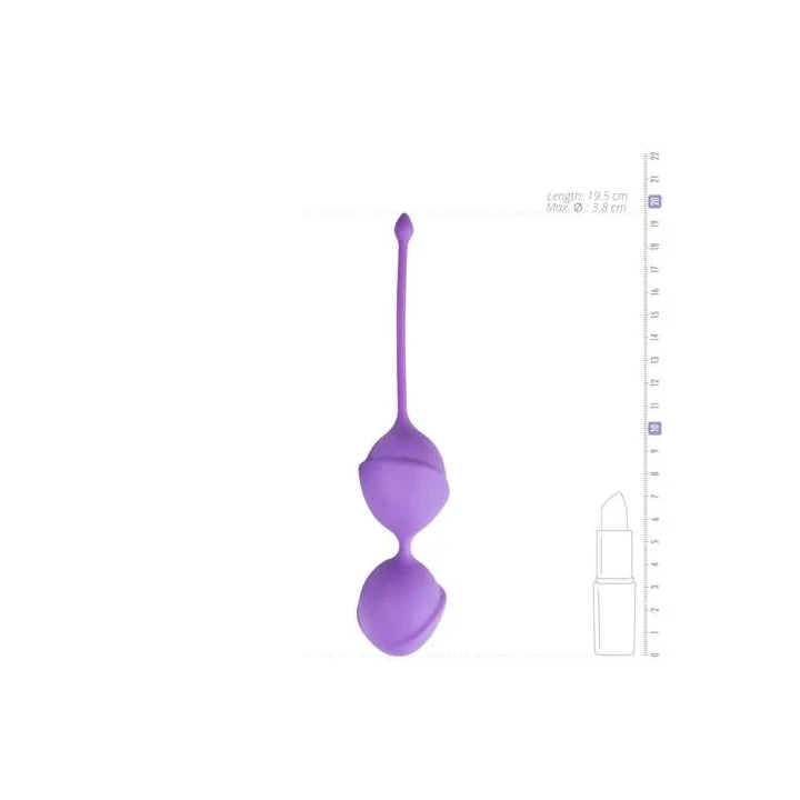 Hantle do ćwiczeń mięśni miednicy, silikonowe, fioletowe, 147 g, Kulki-Jiggle Mouse