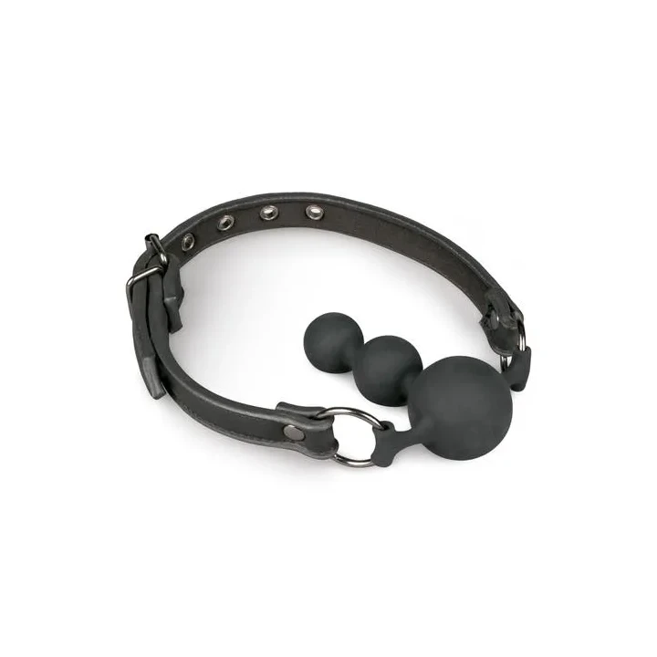Knebel-ball z silikonowymi koralikami, regulowany pasek, komfortowe dopasowanie