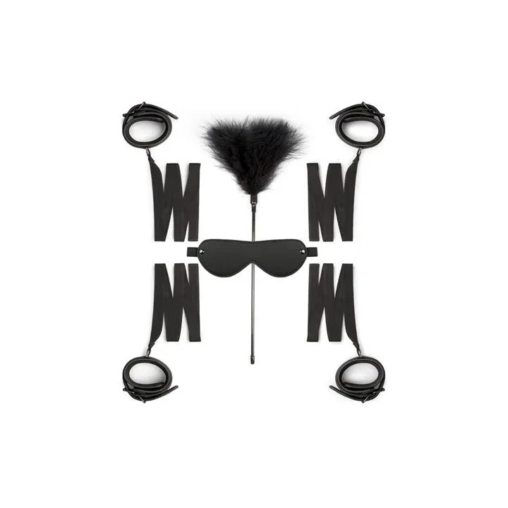 Zestaw do niewoli dla początkujących - Kajdanki, Maska i Podrażniacz Zmysłów