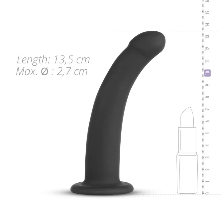 Uprząż z silikonowym dildo - regulowane szelki, długość 13,5 cm, dla par