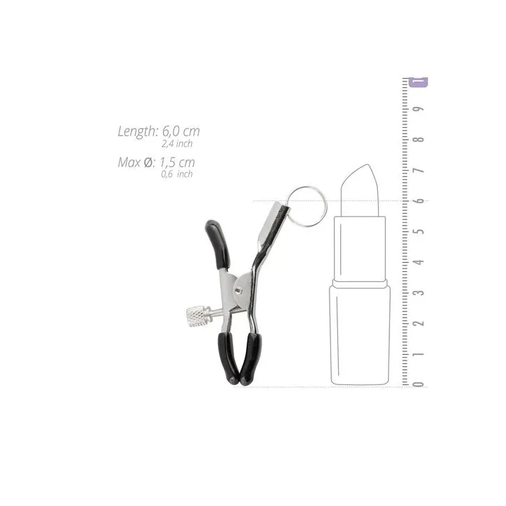 Zaciski stymulujące sutki z regulacją ciśnienia i pierścieniem mocującym