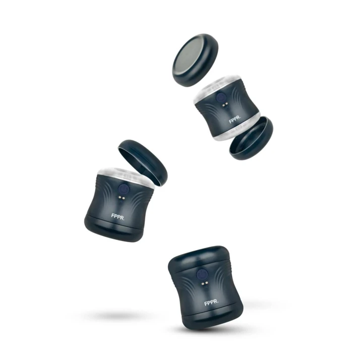 Masturbator wibrujący 2-stronny niebieski z 10 trybami stymulacji i wodoodporną konstrukcją