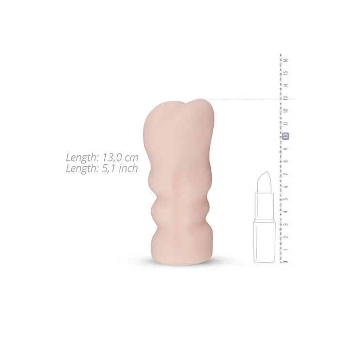 Masturbator o realistycznym designie - Nicole Adams, elastyczny, wodoodporny, beżowy