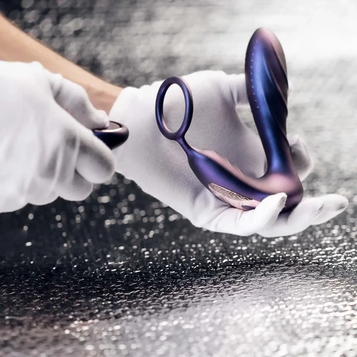 Wibrator analny męski Hueman z pilotem, 10 trybów wibracji, wodoodporny