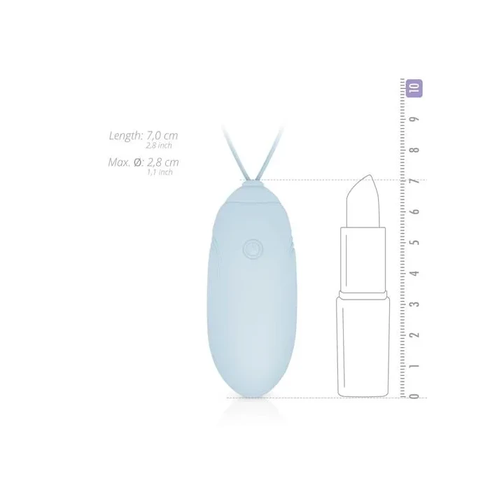 Wibracyjne jajko dla par LUV EGG Blue z pilotem, 12 trybów, silikon, wodoodporne