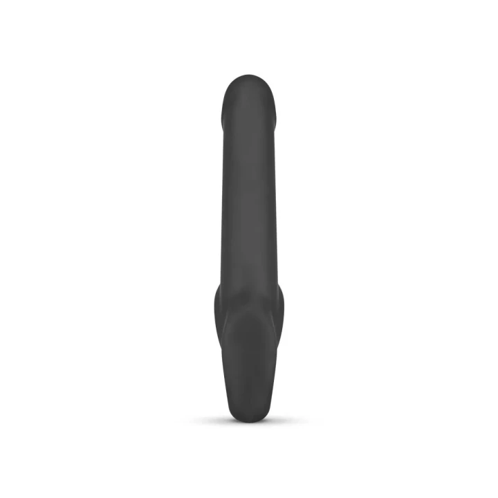 Dildo strap-on Morgan bez uprzęży, czarny, 22 cm, silikon medyczny