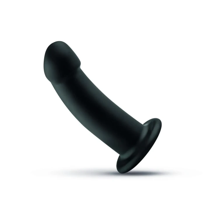 Dildo analno-waginalne 14,5 cm Charlie z silikonu - Czarne, ergonomiczne i elastyczne