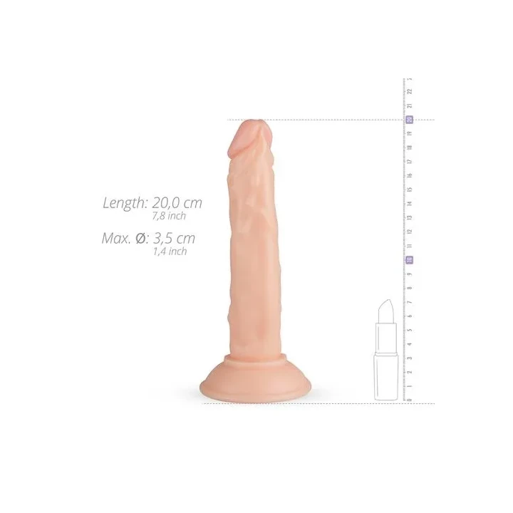 Realistyczne dildo Dildo-Blane z przyssawką, 16,5 cm, elastyczne, wodoodporne
