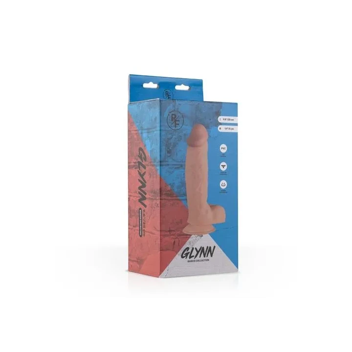 Realistyczny dildo z przyssawką Dildo-Glynn - idealne do penetracji analnej i pochwy
