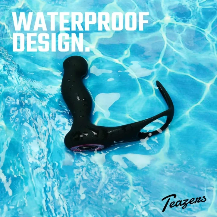 Pierścień na penisa i jądra z wibratorem prostaty i pilotem, wodoodporny