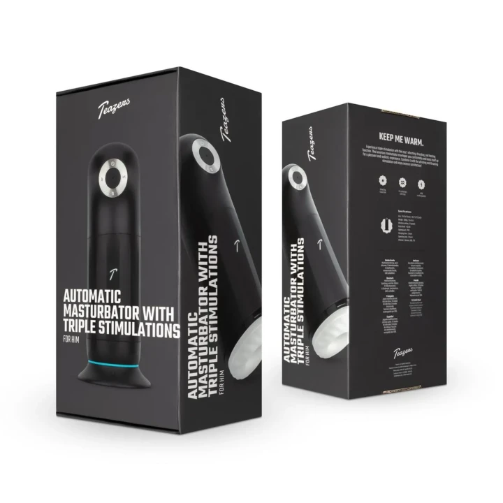 Automatyczny masturbator męski z potrójną stymulacją i funkcją podgrzewania