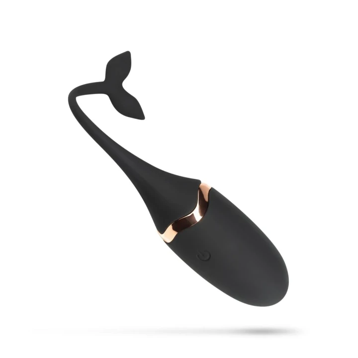 Ekskluzywny mini wibrator w kształcie jajka, czarny, z pilotem, 12 ustawień wibracji