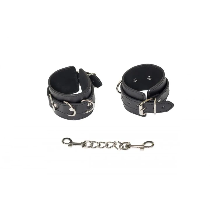 Kajdanki do zabawy, regulowane, PVC i metal, wygodne, długość 23 cm, szerokość 8 cm