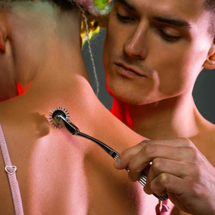 Koło Wartenberga do zmysłowej zabawy BDSM z ergonomiczną rączką, unisex
