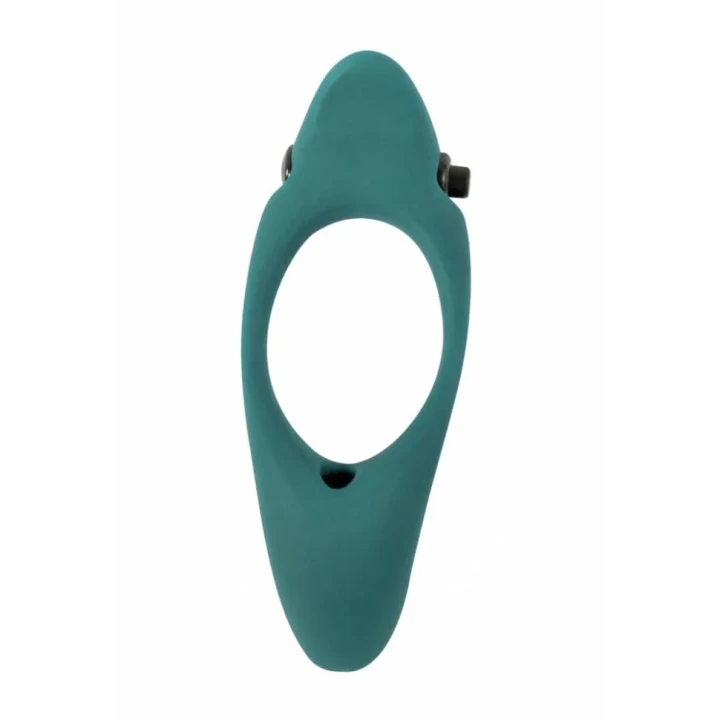 Pierścień erekcyjny z wibracją Pure Passion Stardust Green, hipoalergiczny silikon